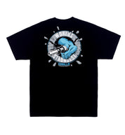 Black short sleeve tee featuring "Gorilla WORLDS STRONGEST" graphics on back, made for durability and comfort.