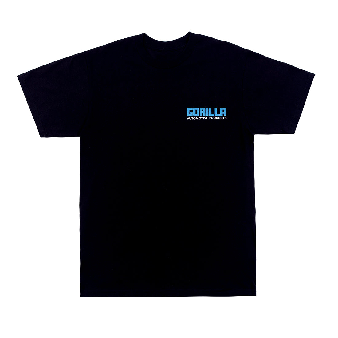 Black Gorilla WORLDS STRONGEST short sleeve tee featuring bold white text logo on the front.