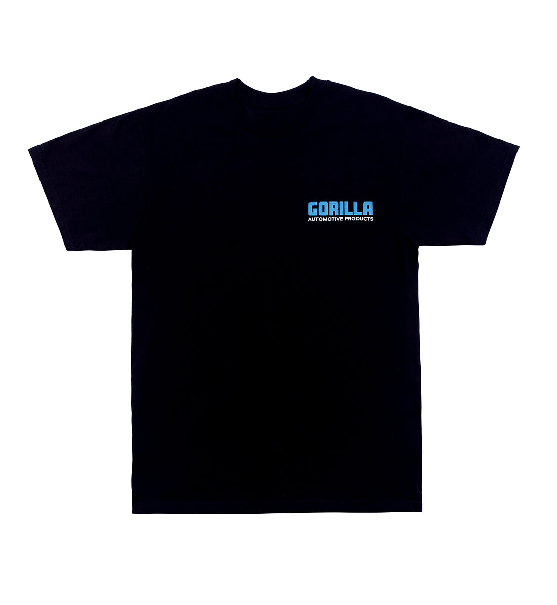 Black Gorilla WORLDS STRONGEST short sleeve tee featuring bold white text logo on the front.