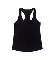 Black women's tank top featuring the Gorilla Automotive logo on the back.