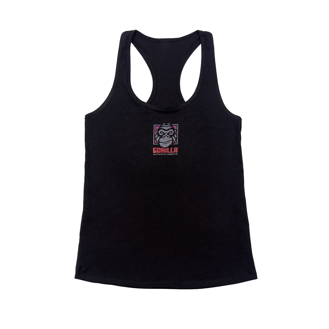 Black women's tank top from Gorilla Automotive featuring a sleek design and a comfortable fit.