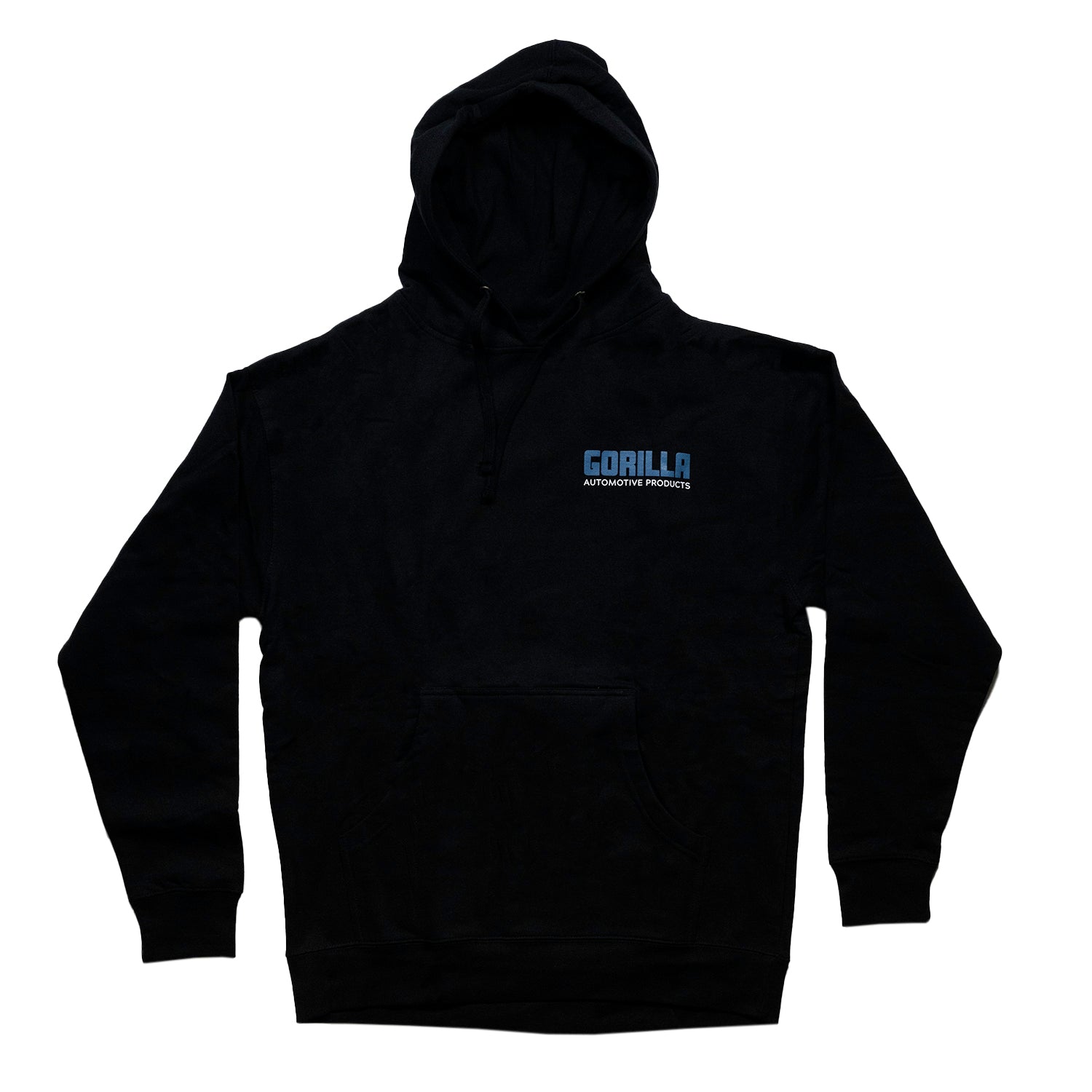 Gorilla WORLDS STRONGEST Pullover Hoodie in black with bold white lettering.