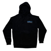Gorilla WORLDS STRONGEST Pullover Hoodie in black with bold white lettering.