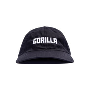 Black Gorilla unstructured dad hat featuring a front logo, adjustable strap, and relaxed fit.