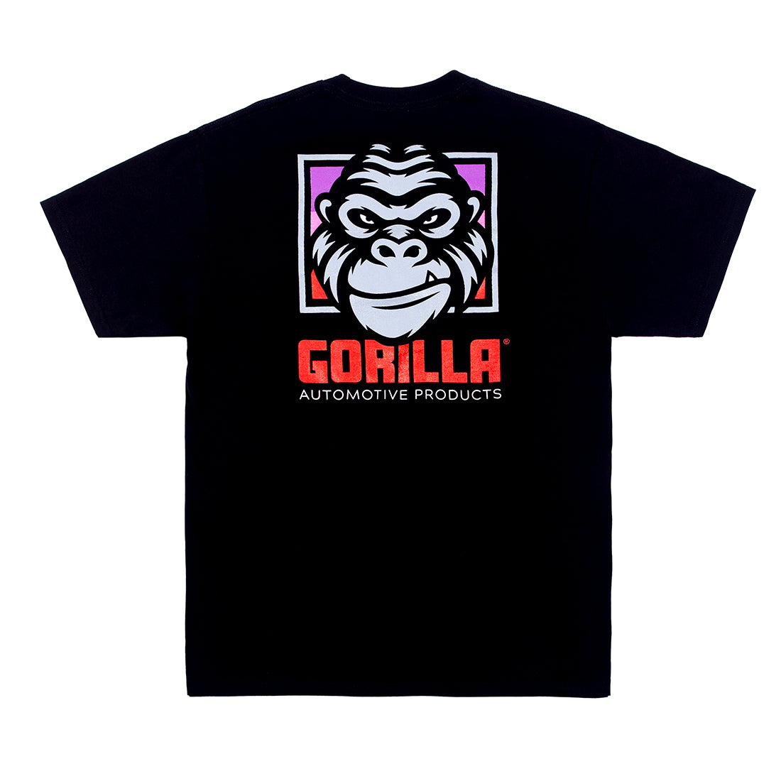 Gorilla Automotive black short sleeve tee featuring the Gorilla logo on the back.