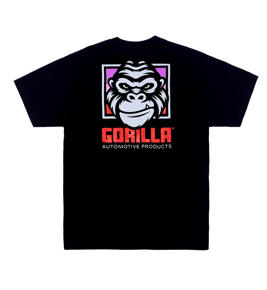 Gorilla Automotive black short sleeve tee featuring the Gorilla logo on the back.