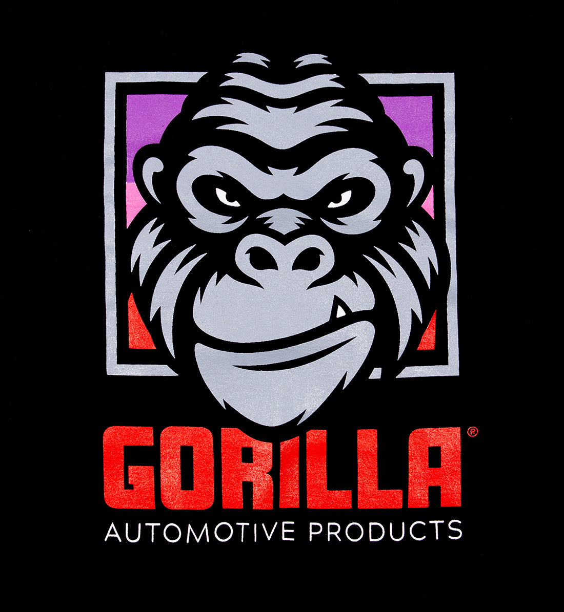Gorilla Automotive logo short sleeve tee in black, featuring brand logo on the back.