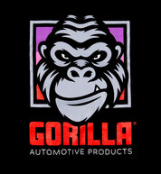 Gorilla Automotive logo short sleeve tee in black, featuring brand logo on the back.