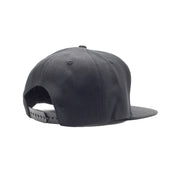 Hoonigan CENSOR BAR Snapback Hat in black, featuring a curved visor and embroidered logo on the front.