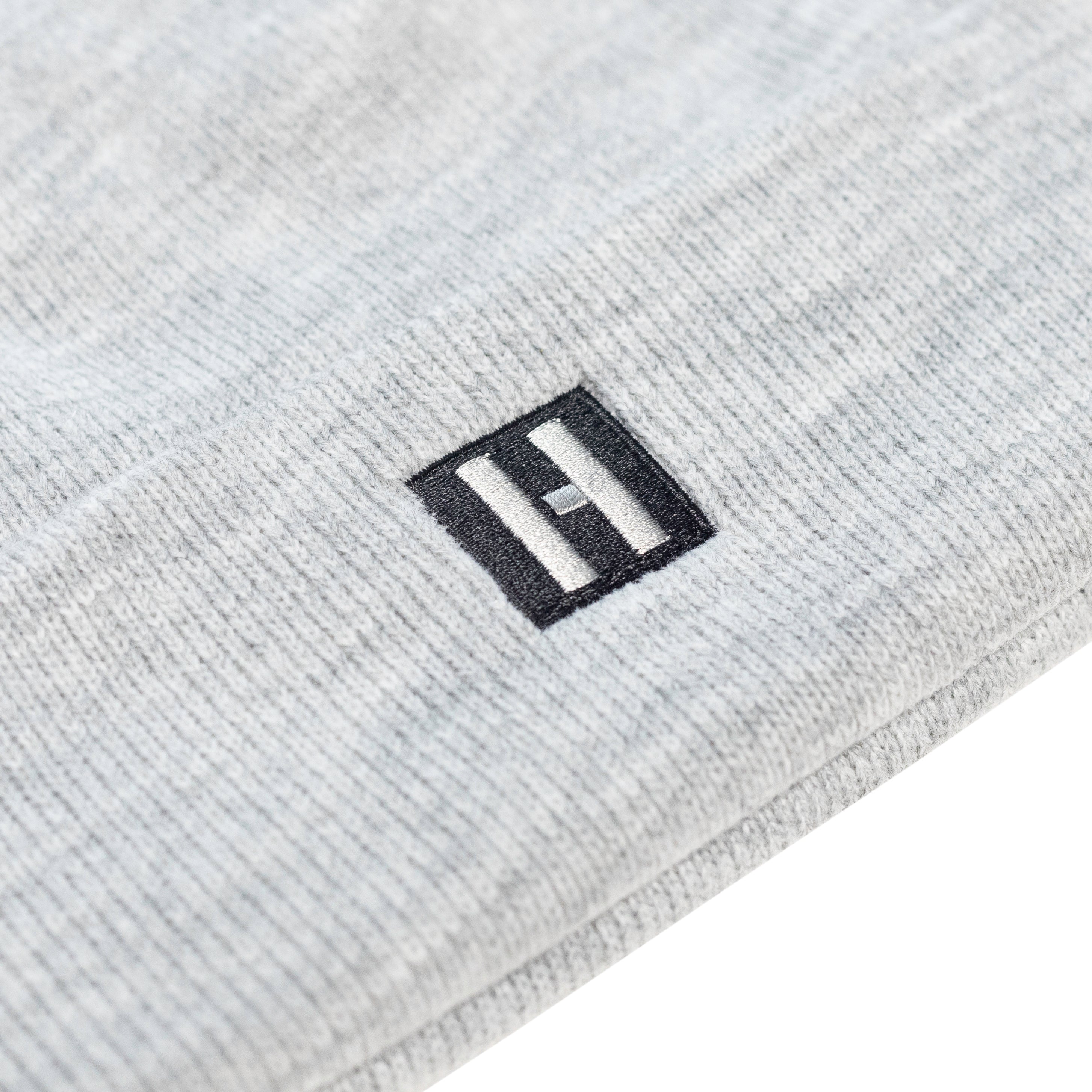Gray Hoonigan CLASSIC H ICON beanie featuring a prominent 'H' logo on the front.