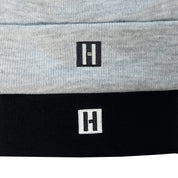 Hoonigan CLASSIC H ICON beanie in gray and black with a stitched logo.
