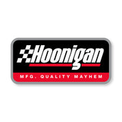 Hoonigan Race Day sticker featuring bold text and a checkered flag design, perfect for motorsport enthusiasts.