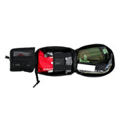 Open Hoonigan OH SH*T Safety Kit with organized compartments containing safety gear, tools, and accessories for emergencies.