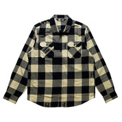 Hoonigan H Icon Woven Flannel Long Sleeve Shirt in black and red, featuring a classic checkered pattern and Hoonigan logo on the chest.