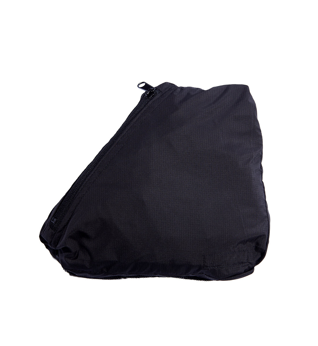 Hoonigan STANDARD ISSUE Windbreaker Jacket in black and white, featuring a lightweight design and packed for easy storage.