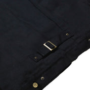 Hoonigan KNUCKLEBUSTERS jacket featuring a bold black design with embroidered logo on the front and graphics on the back.