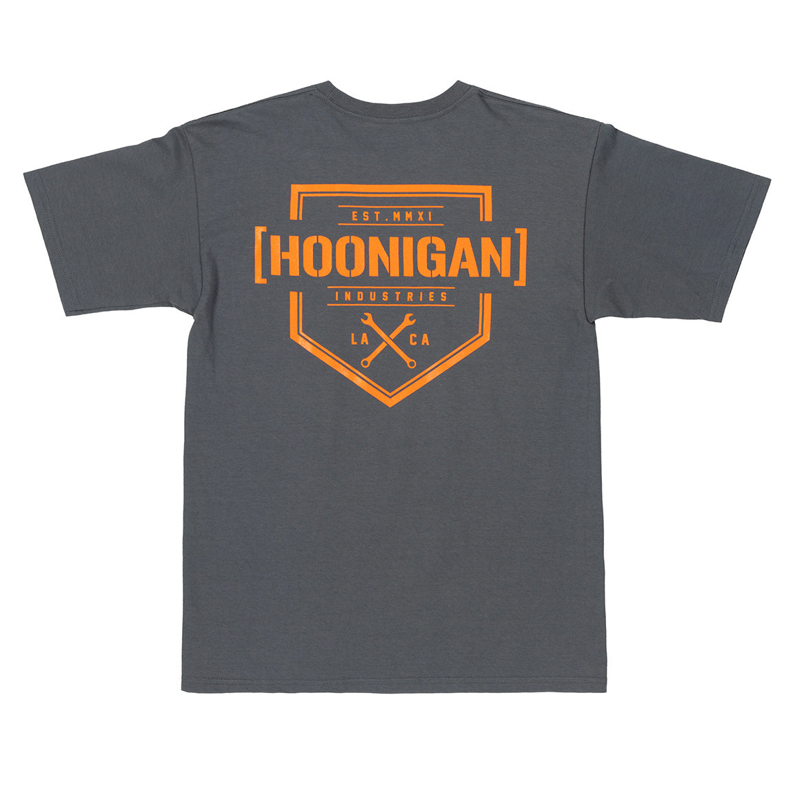 Hoonigan BRACKET X LOGO Short Sleeve Tee in black featuring a bold logo graphic on the front.