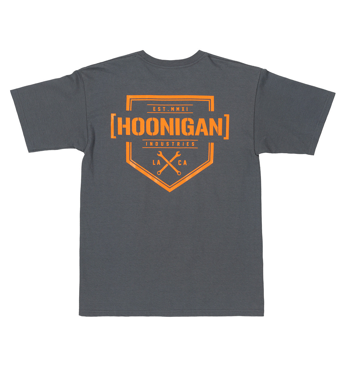 Hoonigan BRACKET X LOGO Short Sleeve Tee in black featuring a bold logo graphic on the front.