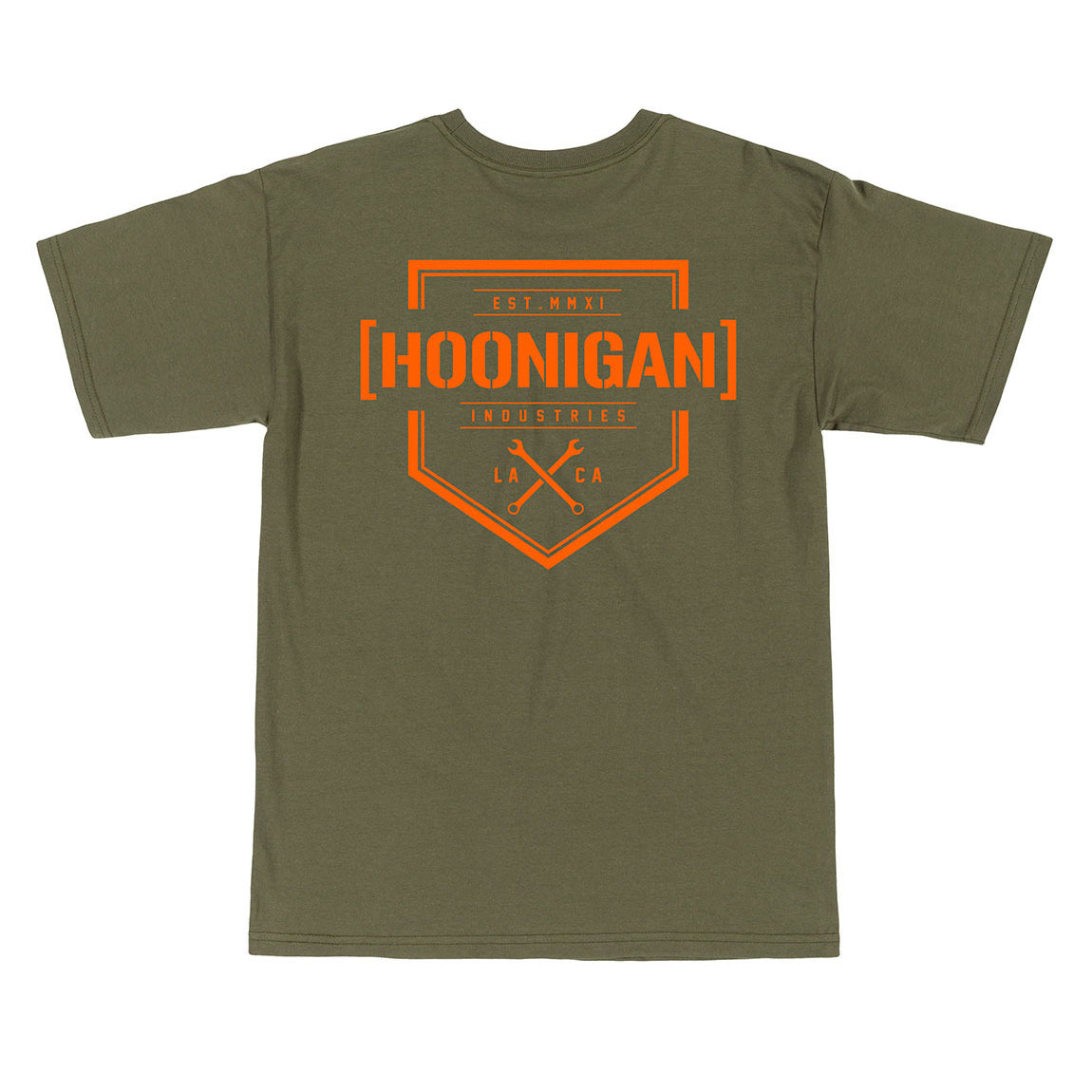 Black Hoonigan BRACKET X LOGO Short Sleeve Tee with bold white logo on the front.