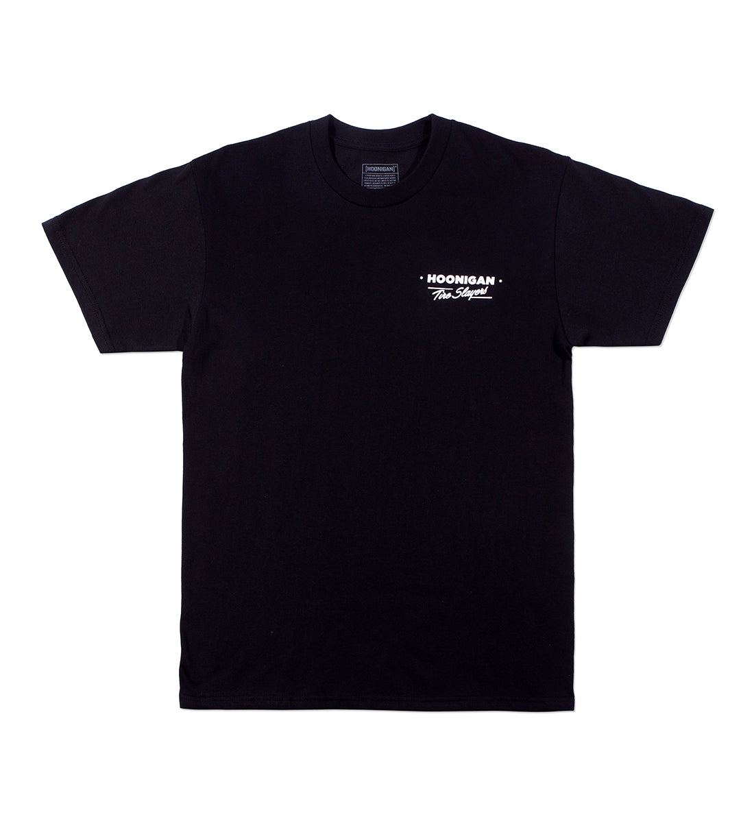 Black Hoonigan CHEATER SLICKS short sleeve tee featuring bold graphic text on the front.