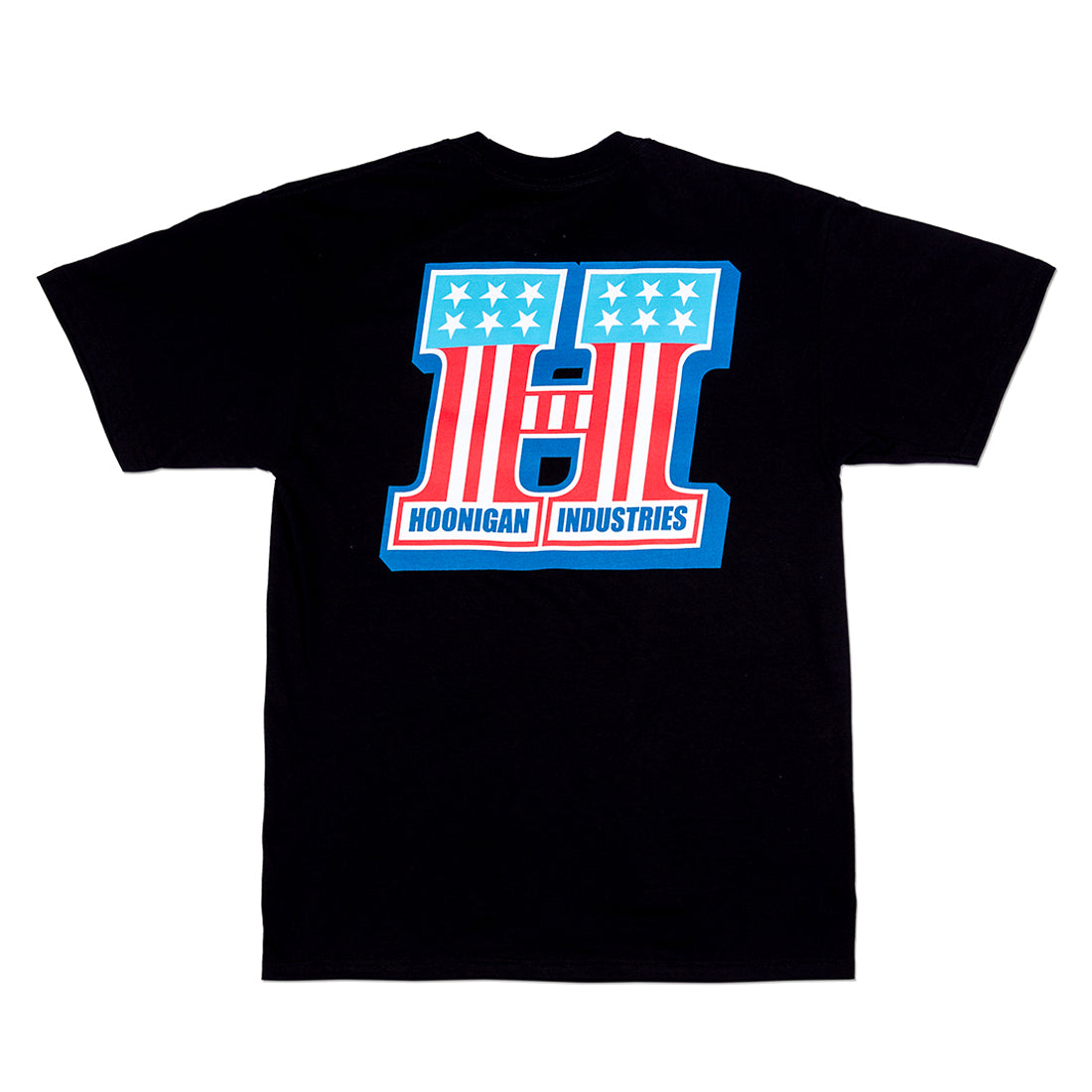 Hoonigan HARDTAIL short sleeve tee in black featuring a graphic design on the back.