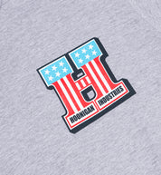 Hoonigan HARDTAIL Short Sleeve Tee in heather gray, featuring front graphic detail and a classic crew neck design.