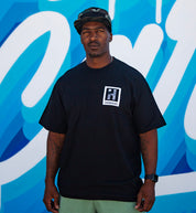 Hoonigan KILL ALL TIRES CAMO Short Sleeve Tee in black with a camo graphic print on the front.