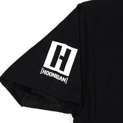 Hoonigan THIS VS THAT black short sleeve tee featuring a bold graphic design on the front.