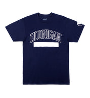 Hoonigan UNATHLETIC short sleeve navy tee with bold white graphic text.