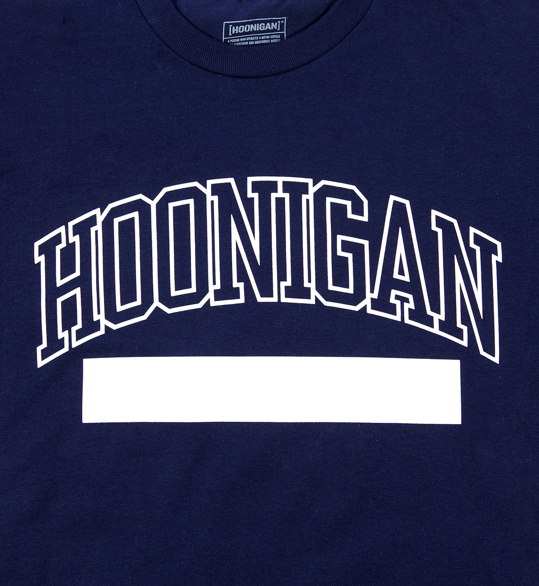 Hoonigan UNATHLETIC Navy Short Sleeve Tee featuring bold graphic design on the front.