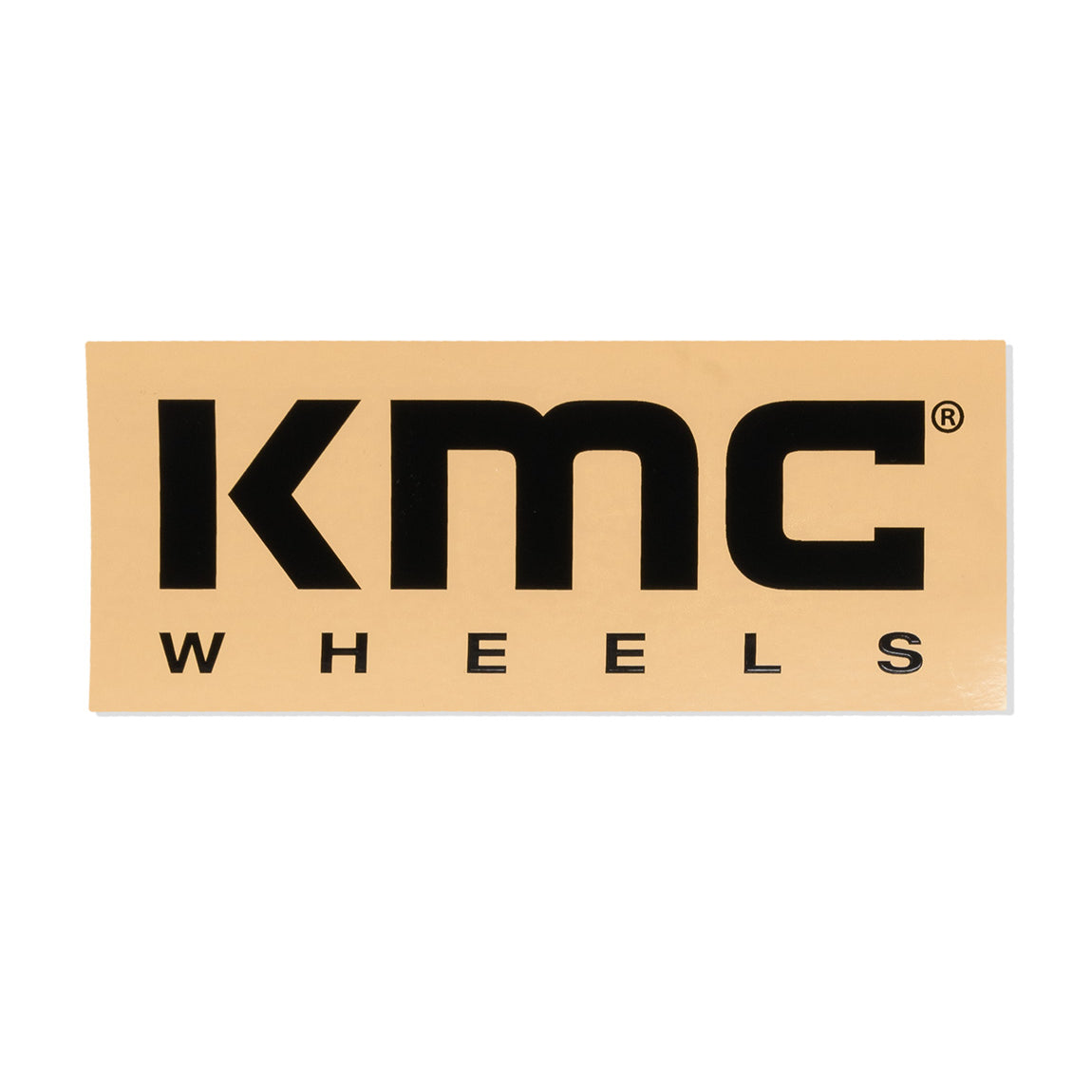 KMC 6-inch rectangle sticker featuring a bold design with colorful graphics on a white background.