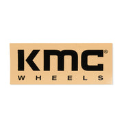 KMC 6-inch rectangle sticker featuring a bold design with colorful graphics on a white background.