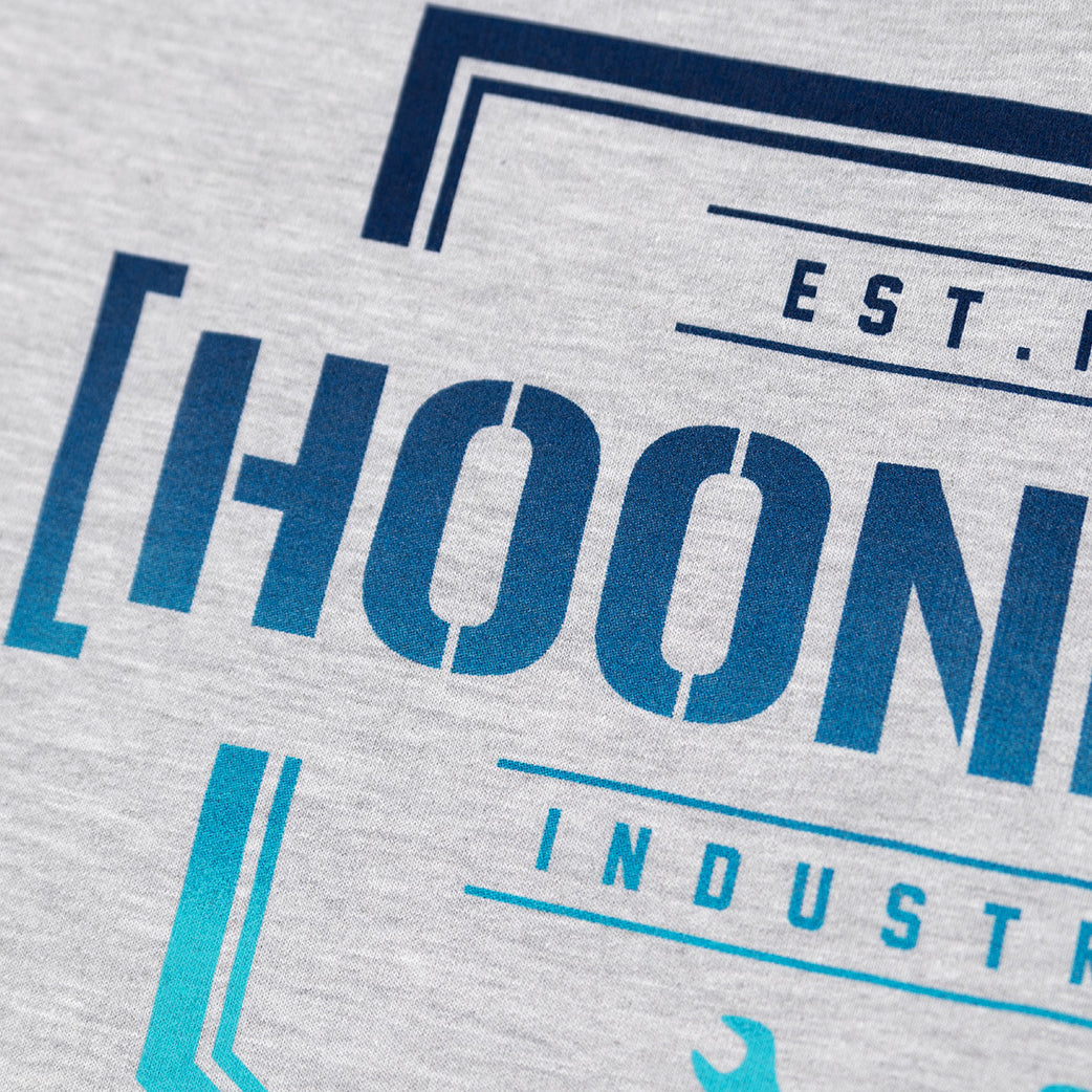 Hoonigan Bracket x Logo zip hoodie in black with gray logo details, featuring a front zipper and side pockets.