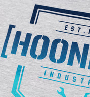Hoonigan Bracket x Logo zip hoodie in black with gray logo details, featuring a front zipper and side pockets.