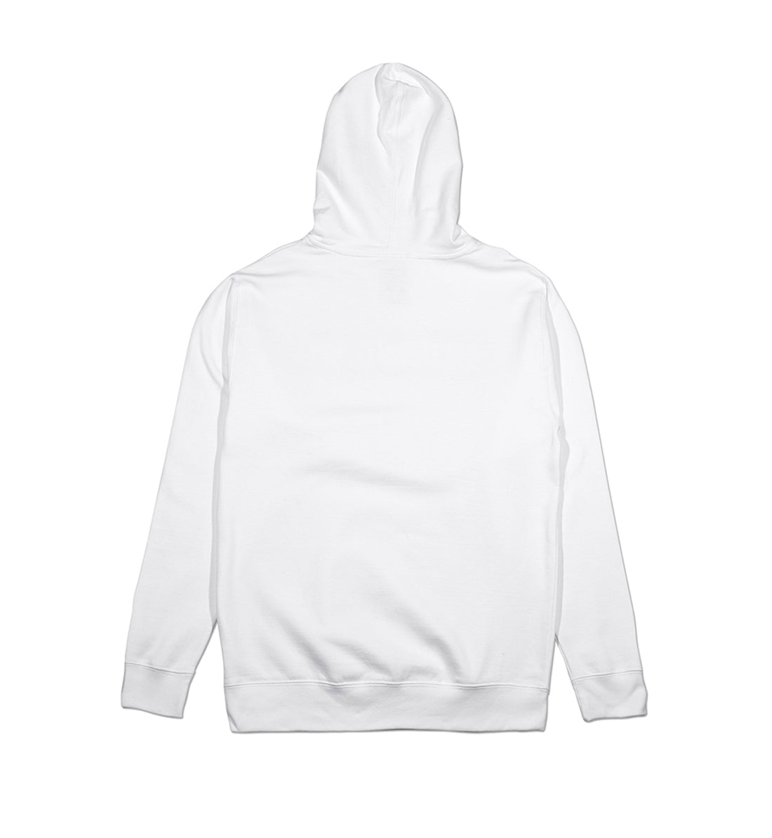 Hoonigan CENSOR BAR pullover hoodie in white, featuring a large black censor bar graphic on the back.