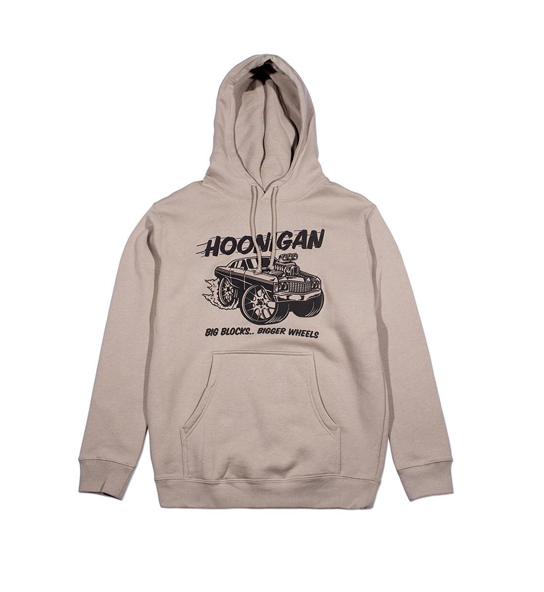 Hoonigan RIDONKULOUS pullover hoodie featuring a bold graphic design, front kangaroo pocket, and drawstring hood, designed for streetwear enthusiasts.
