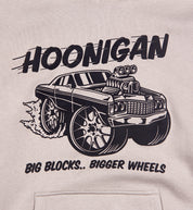 Hoonigan RIDONKULOUS black pullover hoodie featuring colorful logo design and front pocket.