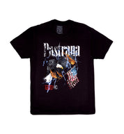 Black Travis Pastrana FLY HIGH VINTAGE WASHED Short Sleeve Tee featuring a vintage-style graphic print on the front.