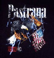 Travis Pastrana FLY HIGH vintage washed black short sleeve tee with front graphic design.