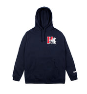Hoonigan DROP OUT Navy Pullover Hoodie with front logo print.
