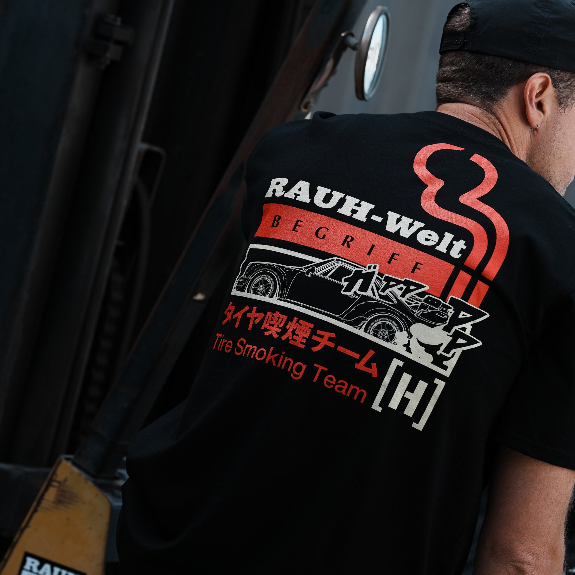 Hoonigan x RWB TIRE SMOKING Short Sleeve T-Shirt