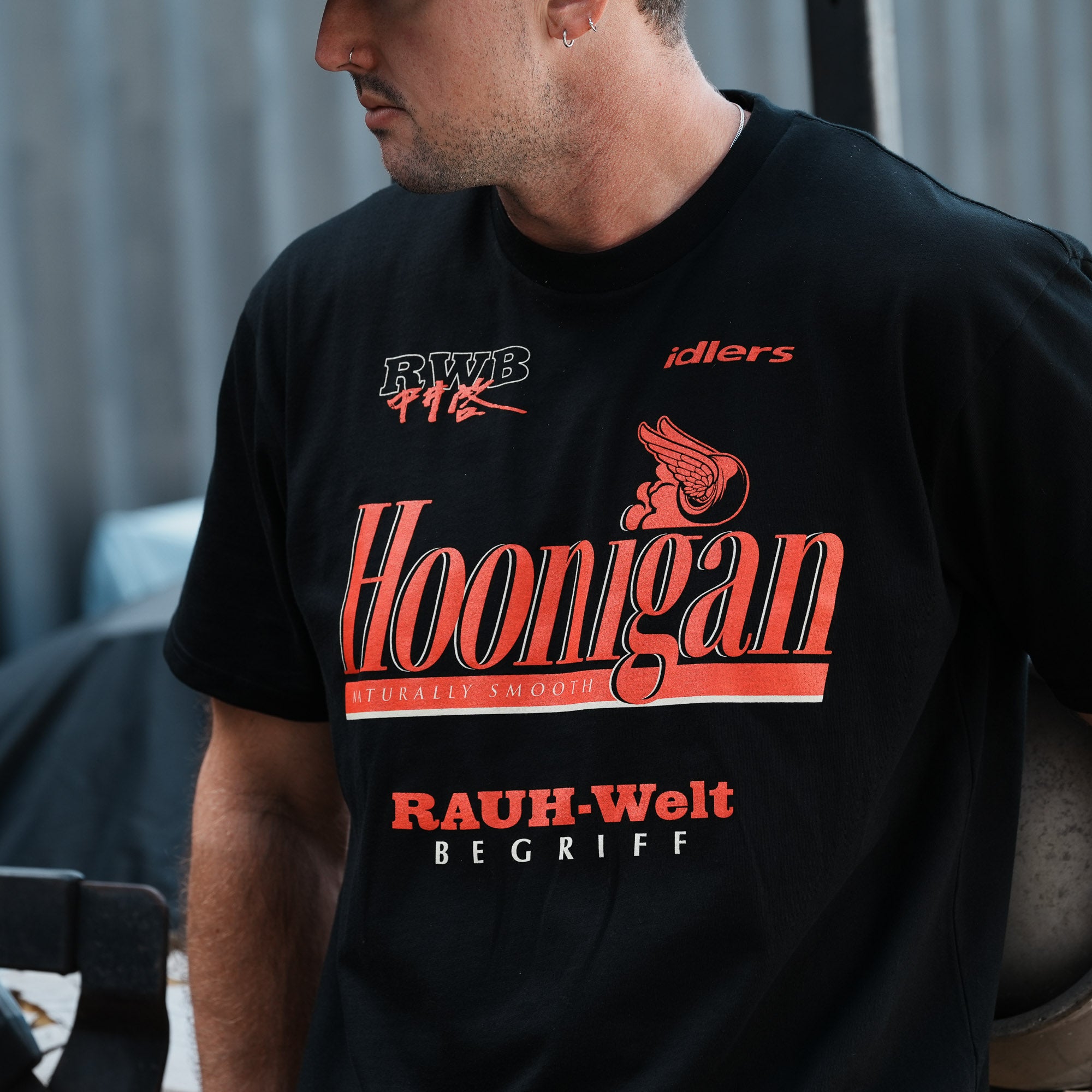 Hoonigan x RWB TIRE SMOKING Short Sleeve T-Shirt