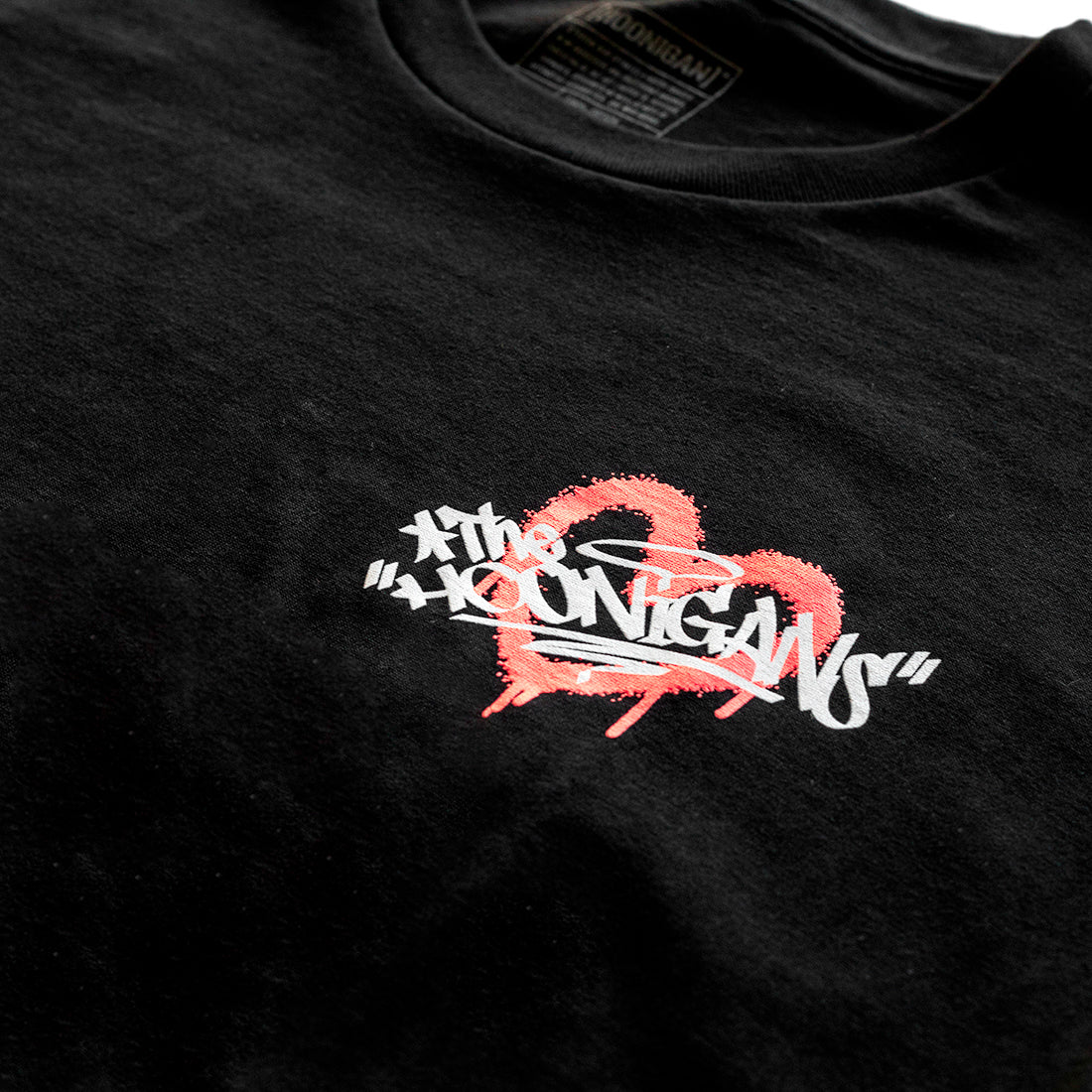 Hoonigan FIND OUT Short Sleeve Tee in black with bold graphic design on the front.