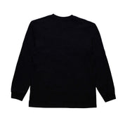 Hoonigan KILL ALL TIRES V2 Long Sleeve Tee featuring bold graphic design on chest and sleeves, black color, and casual fit.