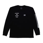 Hoonigan Motorsports Long Sleeve Tee featuring a bold graphic design on the front, available in black.