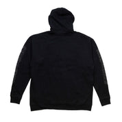 Hoonigan AIRBAGS CENSOR BAR Pullover Hoodie in black with white graphic design and logo.