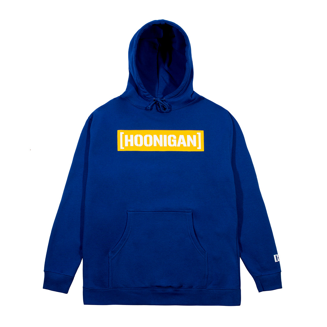 Hoonigan GAME DAY Hoodie in royal blue, featuring a front graphic logo, long sleeves, and a pullover design.