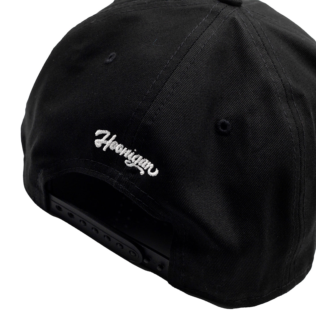 Hoonigan NATIONAL SMASHTIME black snapback hat with embroidered logo on the front.