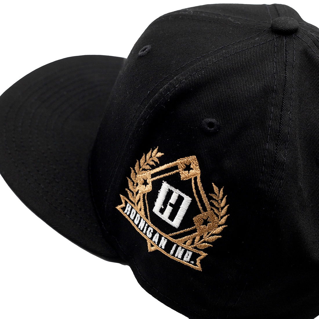 Hoonigan NATIONAL SMASHTIME Snapback Hat in black with vibrant yellow and red graphic design.