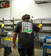 Hoonigan FOREVER MIDNIGHT short sleeve black tee featuring a stylish back graphic.